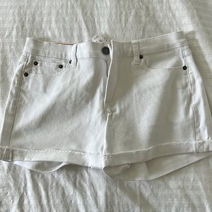 NWT J. Crew Factory Rolled Hem White Denim Short 27